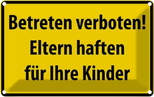 [LA-111639-2030] vianmo Blechschild 20x30 cm Betreten Verboten Straßenschild Warnschild Hinweisschild Sicherheit Vorsicht