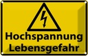 Blechschild 20x30 cm Hochspannung Lebensgefahr Dekoration Warnschild Hinweisschild Sicherheit Vorsicht
