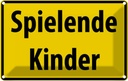 Blechschild 20x30 cm Spielende Kinder Warnschild Hinweisschild Kids Teens Sicherheit Vorsicht