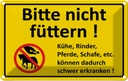 Blechschild 20x30 cm Bitte nicht füttern Warnschild Hinweisschild Sicherheit Vorsicht