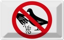 Blechschild 20x30 cm Keine Tauben füttern Warnschild Hinweisschild Sicherheit Vorsicht
