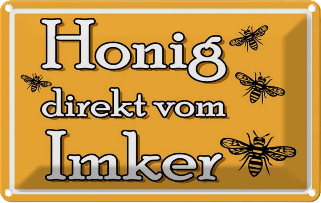 [LA-111733-2030] Blechschild 20x30 cm direkt vom Imker Dekoration