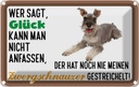 Blechschild 12x18 cm Glück Zwergschnauzer Hund Dekoration