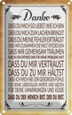 Blechschild 18x12 cm Danke dass du bist der Spruch Zitat