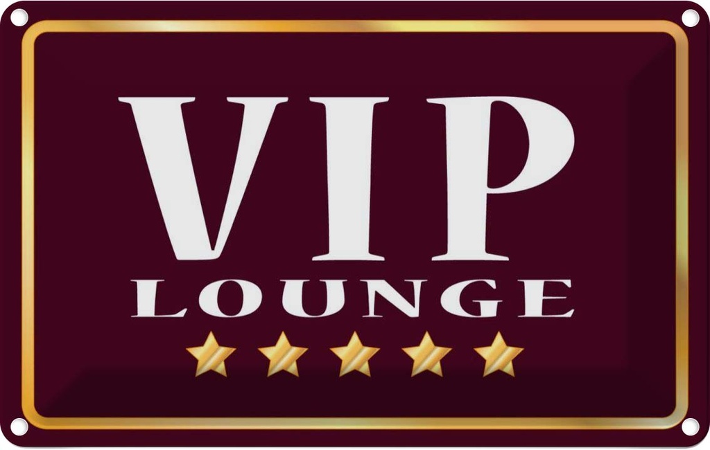 [LA-111773-2030] Blechschild 20x30 cm VIP Lounge 5 Sterne Geburtstag Feiern Party