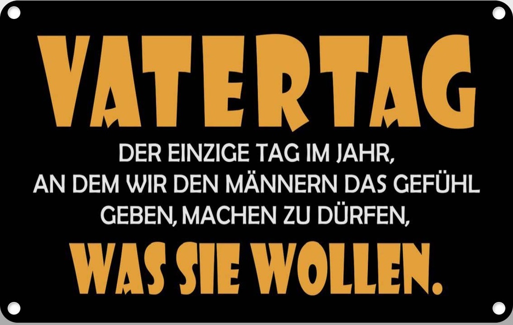 [LA-111782-2030] Blechschild 20x30 cm Vatertag Geburtstag Feiern Party