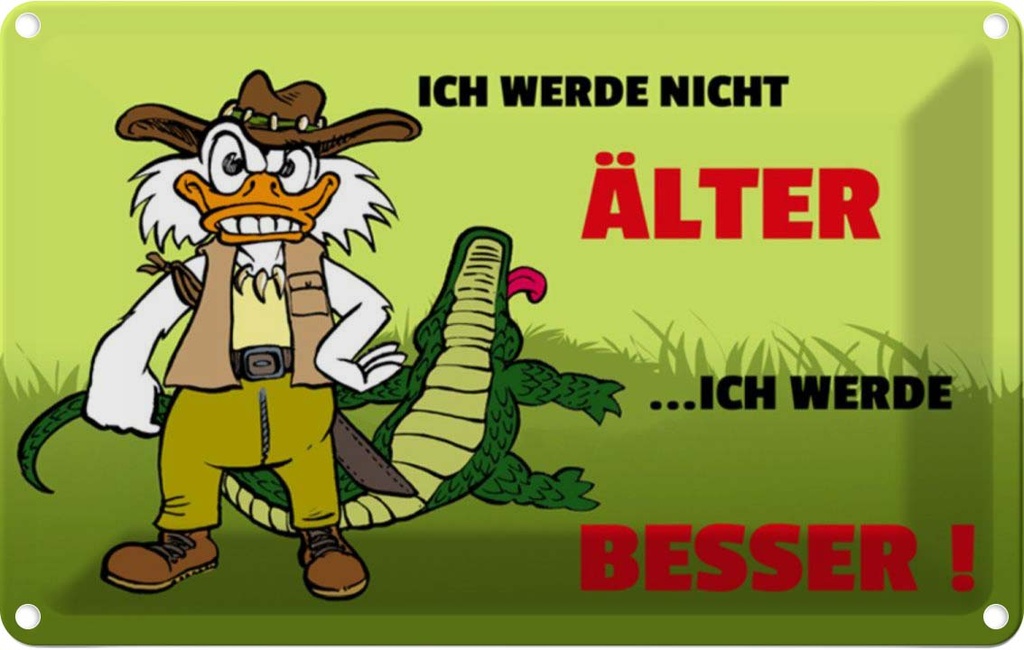 [LA-111837-2030] Blechschild 20x30 cm Werde nicht älter besser Dekoration Spruch Zitat