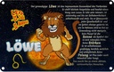 Blechschild 20x30 cm Sternzeichen Löwe Planet Sonne Dekoration Astrologie