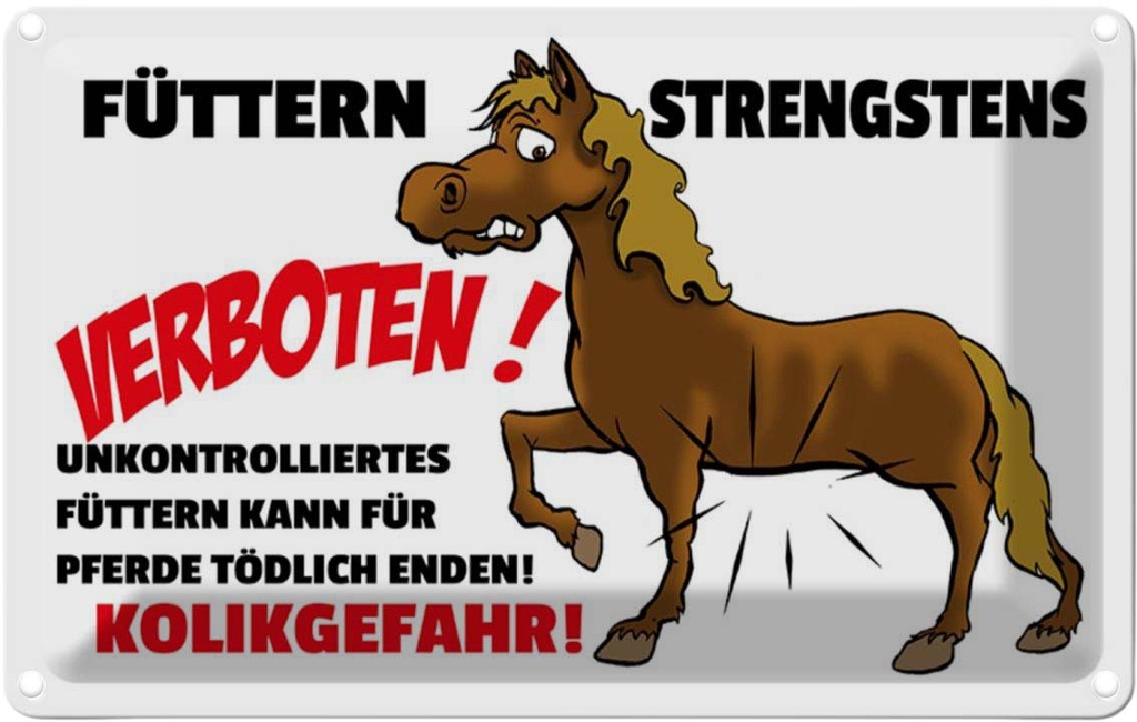 [LA-112212-2030] Blechschild 20x30 cm füttern strengstens verboten Warnschild Hinweisschild Sicherheit Vorsicht