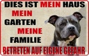 Blechschild 20x30 cm Hund dies ist mein Haus Garten Tier Haustier