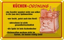 Blechschild 20x30 cm Küchen Ordnung Geschirr Spüle Küche Kochen Essen