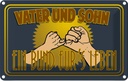 Blechschild 20x30 cm Vater und Sohn ein Bund für Familie Freunde