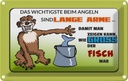Blechschild 20x30 cm das Wichtigste beim Angeln lange Spruch Zitat