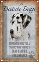 Blechschild 18x12 cm Deutsche Dogge Hund Tier Haustier