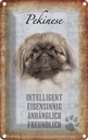 Blechschild 18x12 cm Pekinese Hund Tier Haustier