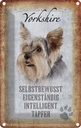 Blechschild 18x12 cm Yorkshire Hund Tier Haustier