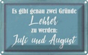 Blechschild 12x18 cm zwei Gründe Lehrer zu werden Spruch Zitat