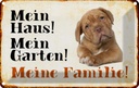 Blechschild 12x18 cm Hund Beagle mein Haus Garten Familie Tier Haustier