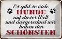 Blechschild 12x18 cm es gibt so viele Hunde Spruch Zitat
