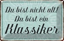 Blechschild 12x18 cm du bist nicht alt Klassiker Dekoration Spruch Zitat