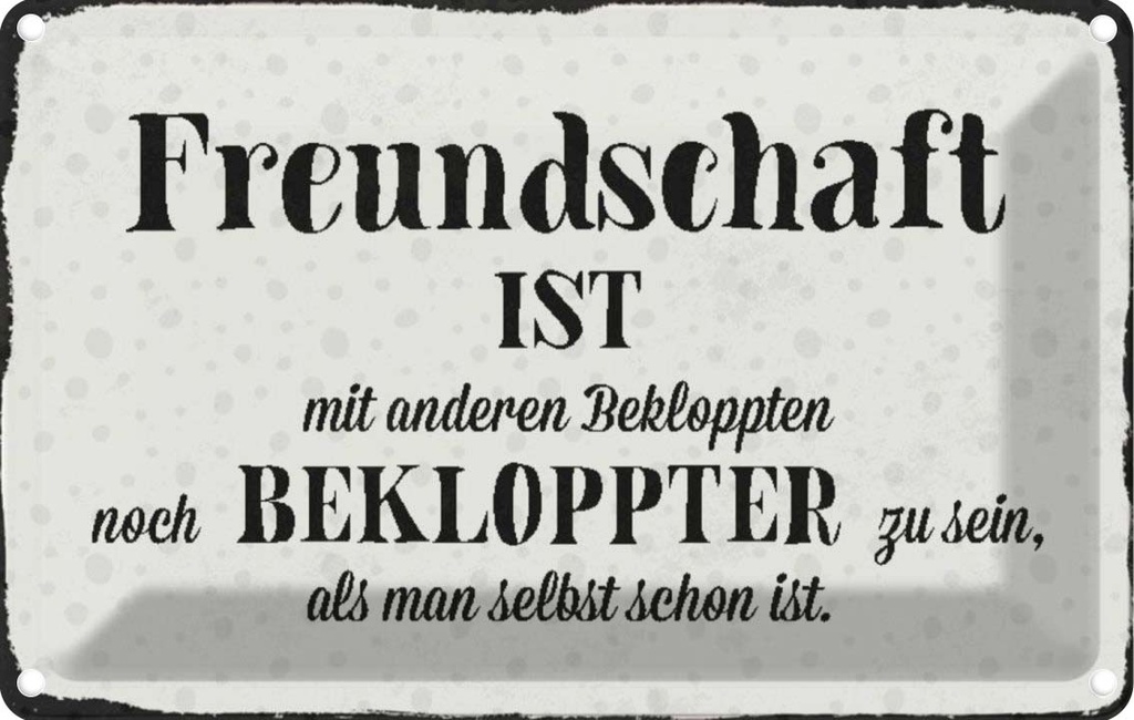 [LA-113052-1812] Blechschild 12x18 cm Freundschaft ist mit anderen Familie Freunde