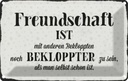 Blechschild 12x18 cm Freundschaft ist mit anderen Familie Freunde