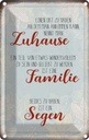Blechschild 18x12 cm Zuhause Familie Segen Spruch Zitat