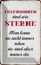 Blechschild 18x12 cm Freundinnen sind wie Sterne Dekoration Spruch Zitat