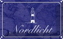 Blechschild 12x18 cm Nordlicht Meer Leuchtturm Europa