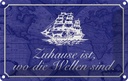 Blechschild 12x18 cm Zuhause wo die Wellen Seemann Geschenk Spruch Zitat