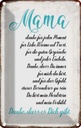 Blechschild 18x12 cm Mama Danke dass es Dich gibt Familie Freunde