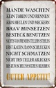 Blechschild 18x12 cm Hände waschen guten Appetit Dekoration Spruch Zitat