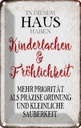 Blechschild 18x12 cm in diesem Teens Spruch Zitat Haus Kinderlachen Witz Humor Lustig Spaß Kids Kinder