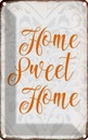 Blechschild 18x12 cm Home sweet Herz Geschenk