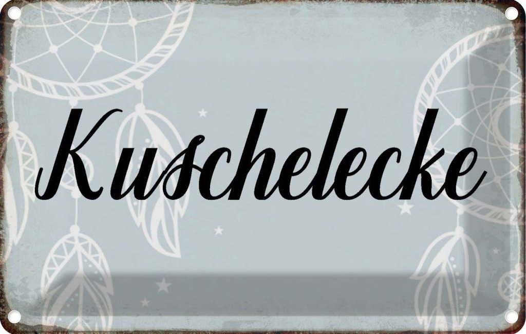 [LA-113487-1812] Blechschild 12x18 cm Kuschelecke Dekoration