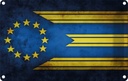 Blechschild 12x18 cm Europa Fahne Flagge Wappen