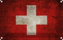 Blechschild 12x18 cm Schweiz Fahne Flagge Wappen