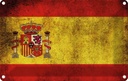 Blechschild 12x18 cm Spanien Fahne Flagge Wappen