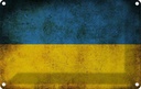Blechschild 12x18 cm Ukraine Fahne Flagge Wappen