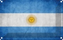 Blechschild 12x18 cm Argentinien Fahne Flagge Wappen
