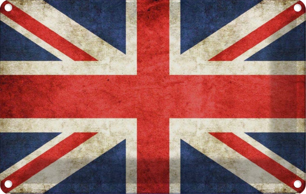 [LA-113547-1812] Blechschild 12x18 cm United Kingdom Abenteuer Reisen Straße Stadt Urlaub Flagge Fahne Wappen