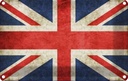 Blechschild 12x18 cm United Kingdom Abenteuer Reisen Straße Stadt Urlaub Flagge Fahne Wappen