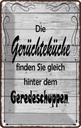 Blechschild 18x12 cm Gerüchteküche Geredeschuppen Dekoration Spruch Zitat