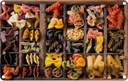 Blechschild 12x18 cm Essen Nudeln Nudelarten Pasta Bildmotiv Trinken