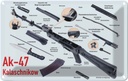 Blechschild 12x18 cm Beruf Arbeit Gewehr AK-47 Kalaschnikow Einzelteile