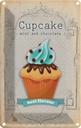 Blechschild 18x12 cm Cupcake mint chocolate best Essen Trinken Küche Backen