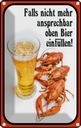 Blechschild 18x12 cm falls nicht ansprechbar Bier Essen Trinken Bar Club Alkohol