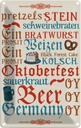 Blechschild 18x12 cm Oktoberfest Beer Wurst Germany Deutschland Feiern Party