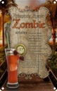 Blechschild 18x12 cm Rezept Zombie Zutaten Rum Grenadine England Restaurant Küche