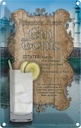 Blechschild 18x12 cm Rezept Gin Tonic Zutaten Indian England Restaurant Küche